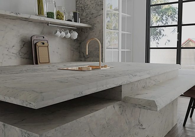 stunning marble countertop inlays