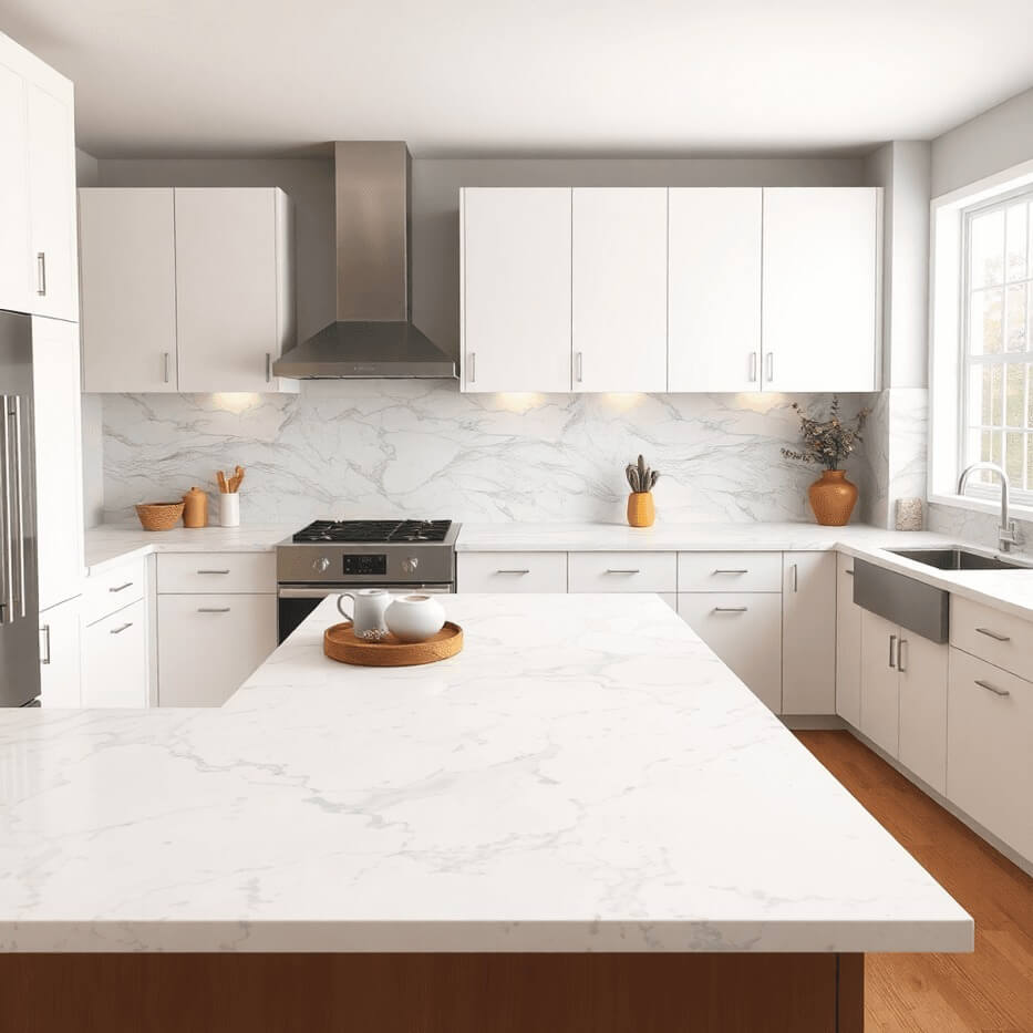 stunning white granite