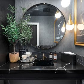 stunning black countertop